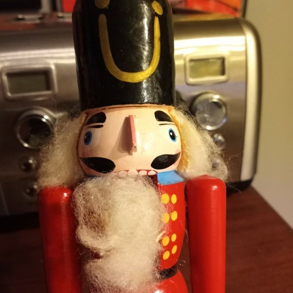 Vintage Wooden CHRISTMAS Nutcracker Soldier Decoration - Picture 2 of 3